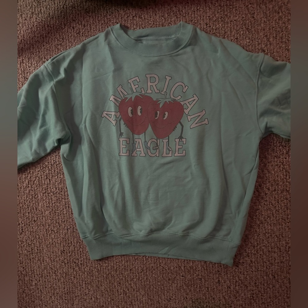American Eagle Oversized Mint Crewneck